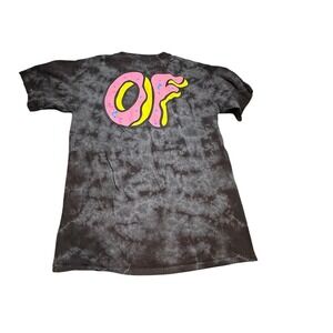 Odd Future Donut Logo Tie Dye Shirt Large Black Grey Acid Wash OFWGKTA‎